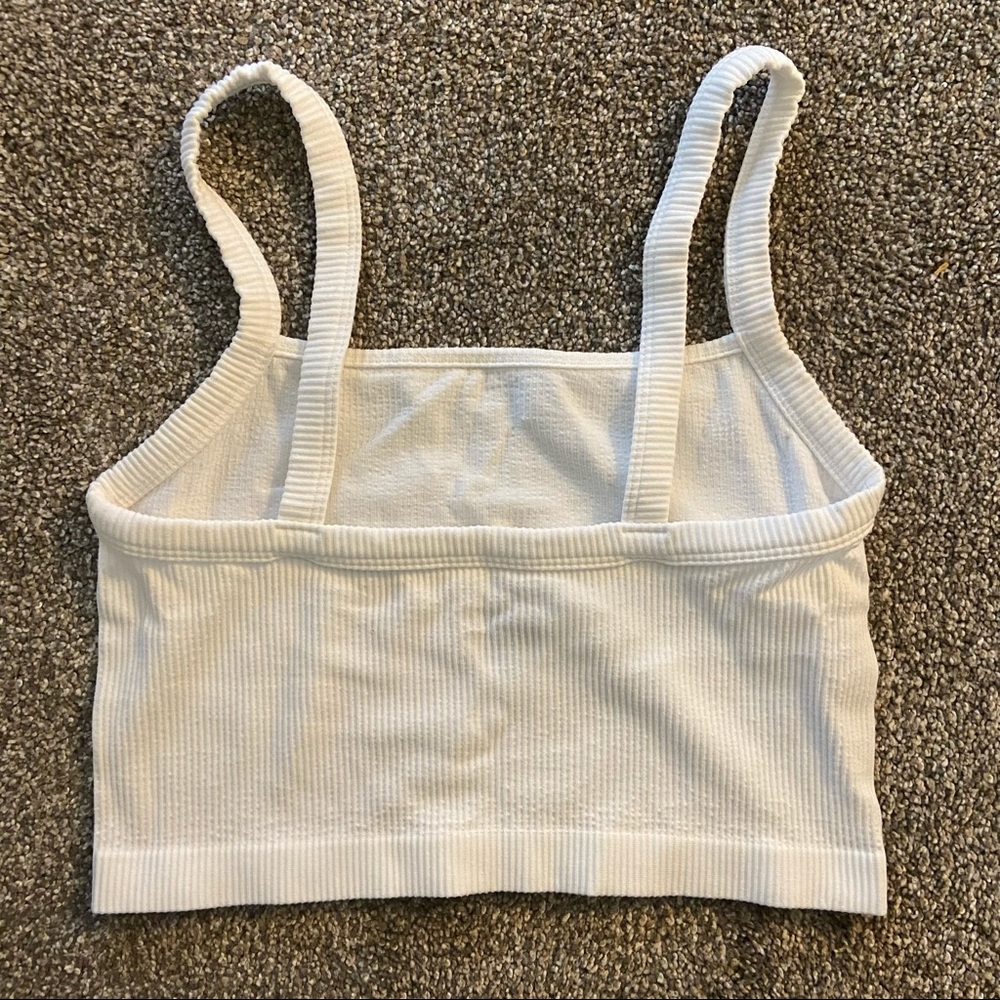 Target Brand Colsie Ribbed Crop Top White - Picture 2 of 2